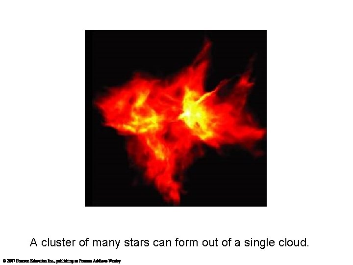 A cluster of many stars can form out of a single cloud. 