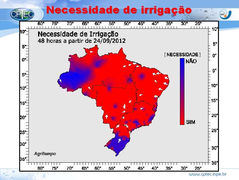 Necessidade de irrigação 