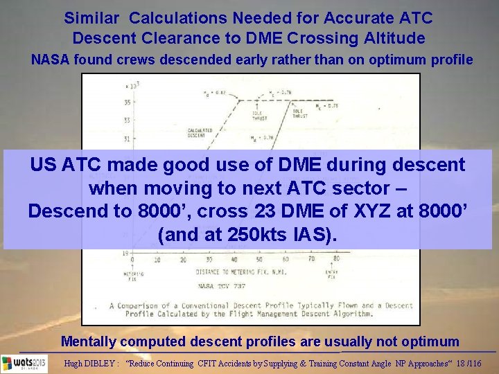 Similar Calculations Needed for Accurate ATC Descent Clearance to DME Crossing Altitude NASA found