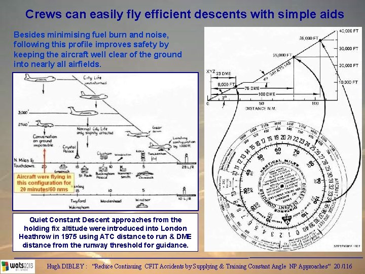 Crews can easily fly efficient descents with simple aids Besides minimising fuel burn and