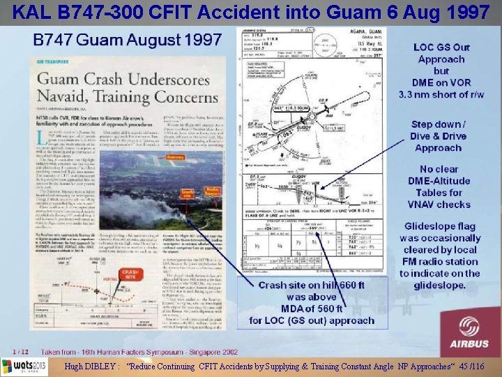 KAL B 747 -300 CFIT Accident into Guam 6 Aug 1997 Hugh DIBLEY :