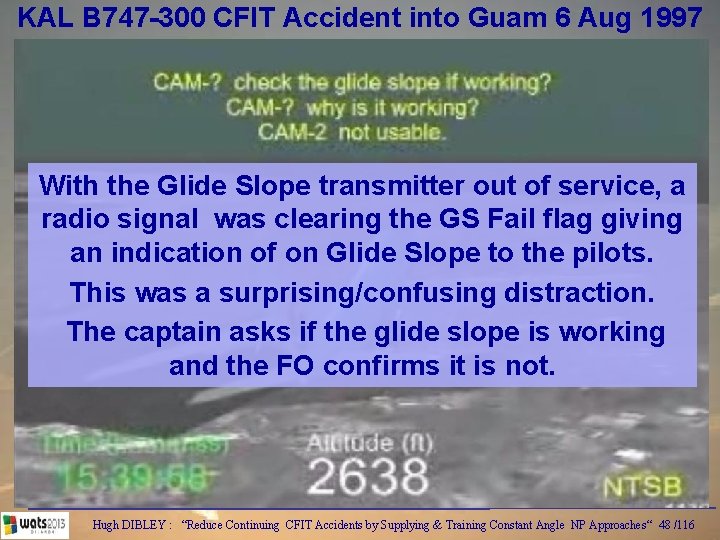 KAL B 747 -300 CFIT Accident into Guam 6 Aug 1997 With the Glide