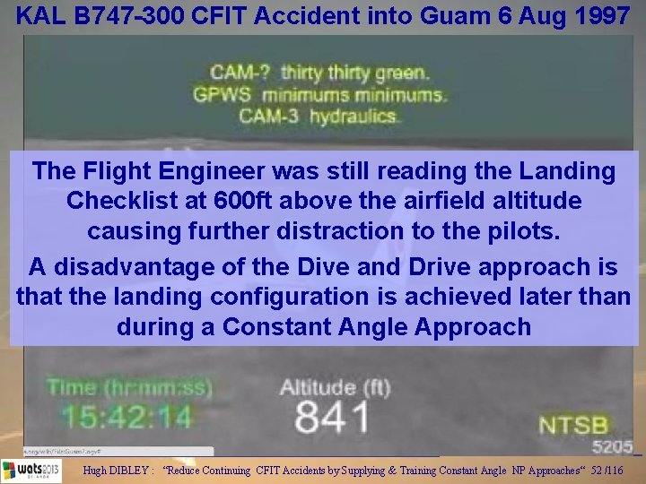 KAL B 747 -300 CFIT Accident into Guam 6 Aug 1997 The Flight Engineer