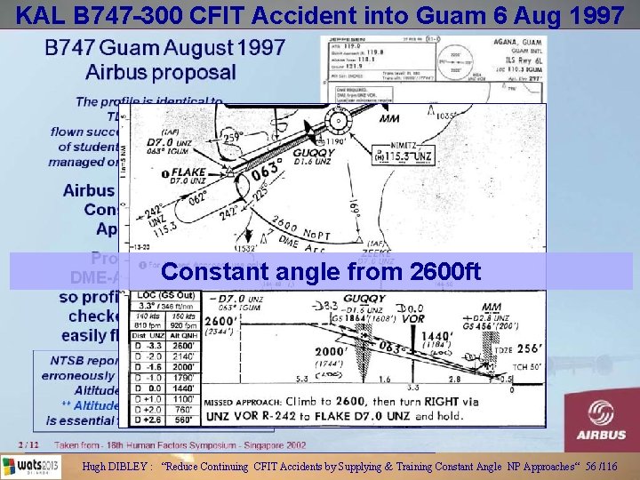 KAL B 747 -300 CFIT Accident into Guam 6 Aug 1997 Constant angle from