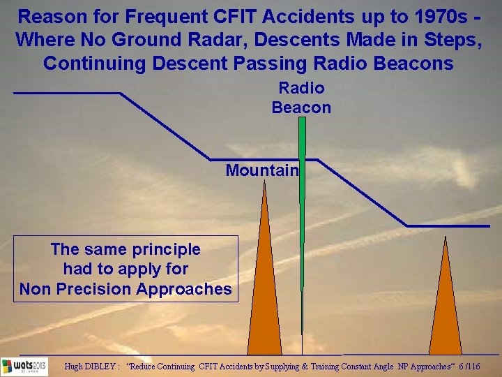 Reason for Frequent CFIT Accidents up to 1970 s Where No Ground Radar, Descents