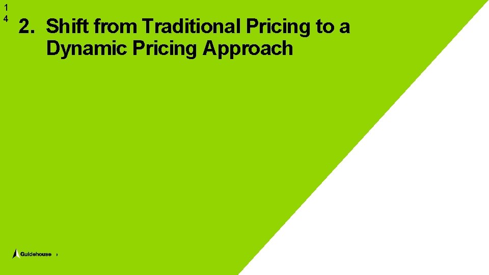 1 4 2. Shift from Traditional Pricing to a Dynamic Pricing Approach 