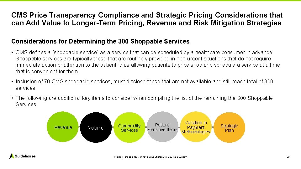 CMS Price Transparency Compliance and Strategic Pricing Considerations that can Add Value to Longer-Term