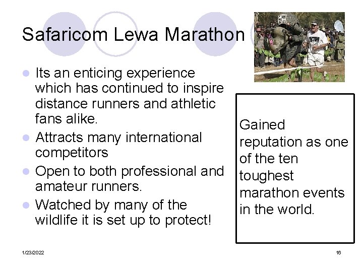 Safaricom Lewa Marathon Its an enticing experience which has continued to inspire distance runners