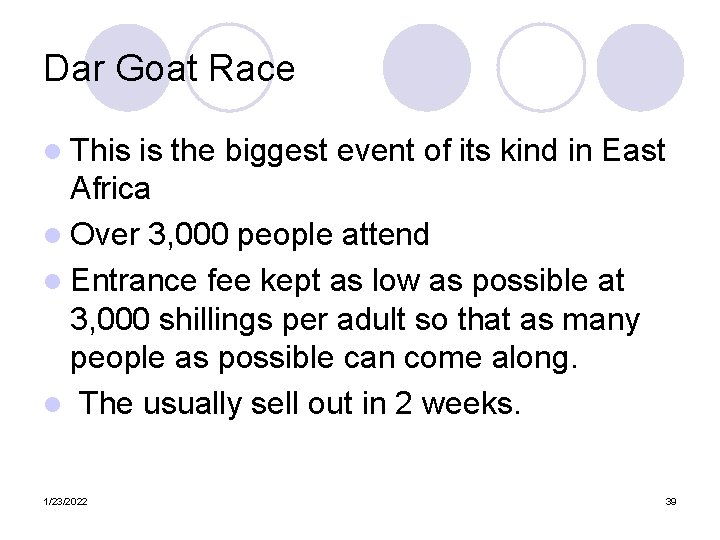 Dar Goat Race l This is the biggest event of its kind in East