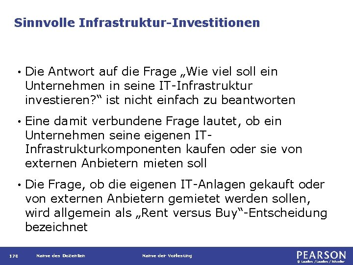 Sinnvolle Infrastruktur-Investitionen • Die Antwort auf die Frage „Wie viel soll ein Unternehmen in