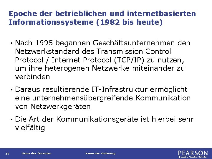 Epoche der betrieblichen und internetbasierten Informationssysteme (1982 bis heute) 29 • Nach 1995 begannen