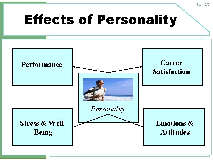 14 - 27 Effects of Personality Career Satisfaction Performance Personality Stress & Well -Being