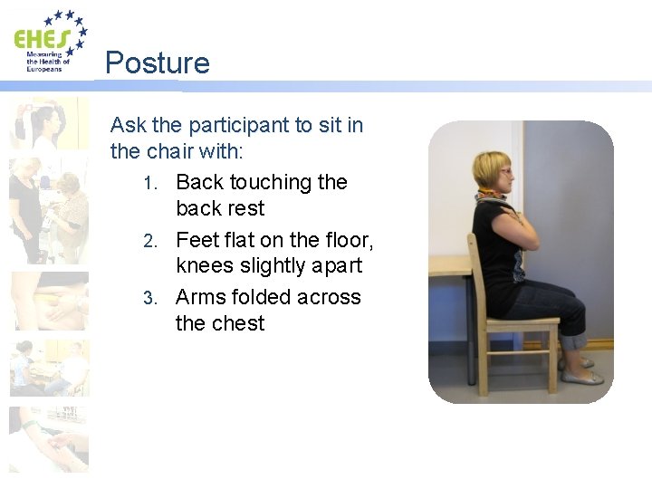 Timed chair stand test Based on EHES Manual