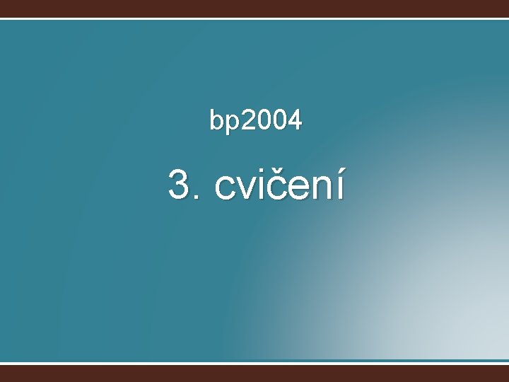 bp 2004 3. cvičení 
