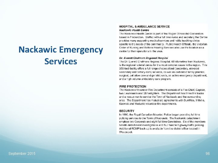 Nackawic Emergency Services September 2015 96 