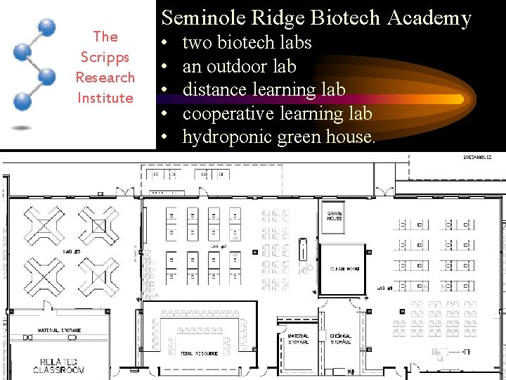 The Scripps Research Institute Seminole Ridge Biotech Academy • • • two biotech labs