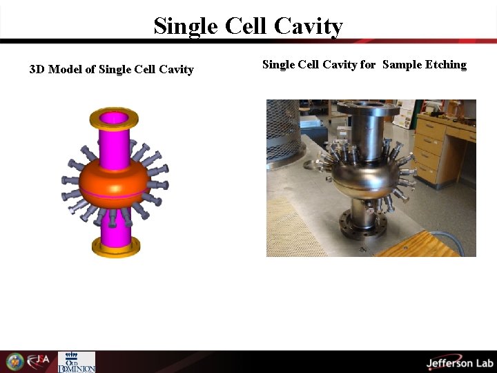 Single Cell Cavity 3 D Model of Single Cell Cavity for Sample Etching 