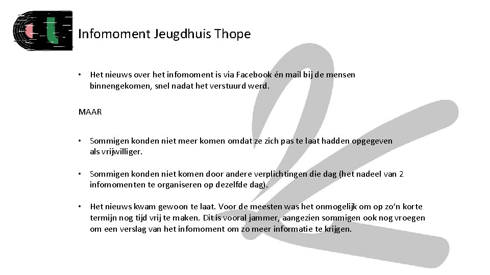 Infomoment Jeugdhuis Thope • Het nieuws over het infomoment is via Facebook én mail