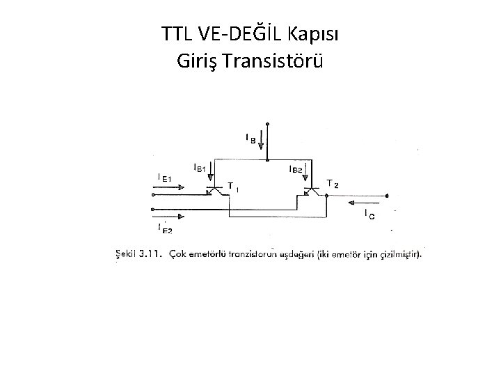 TTL VE-DEĞİL Kapısı Giriş Transistörü 