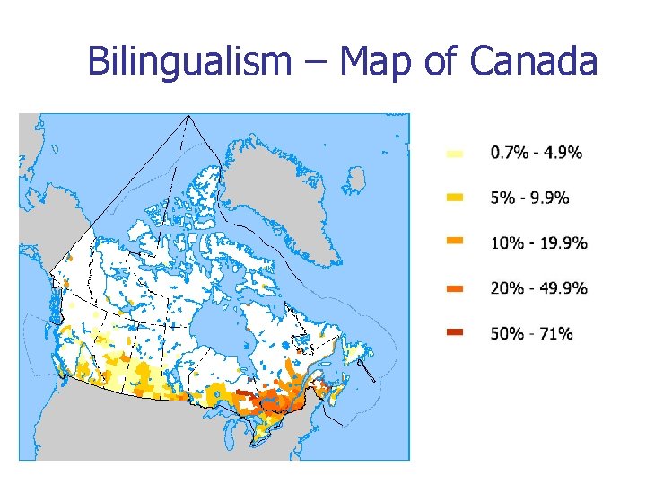 Bilingualism – Map of Canada 