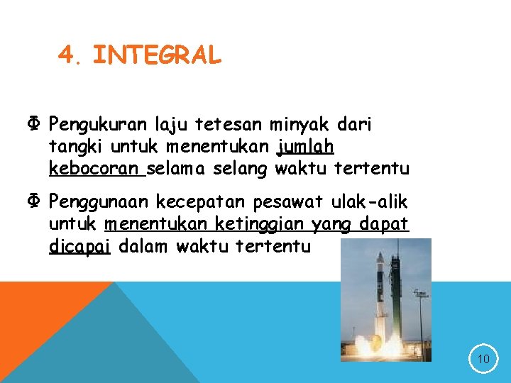 4. INTEGRAL Ф Pengukuran laju tetesan minyak dari tangki untuk menentukan jumlah kebocoran selama