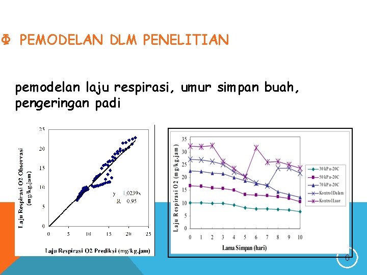 Ф PEMODELAN DLM PENELITIAN pemodelan laju respirasi, umur simpan buah, pengeringan padi 6 