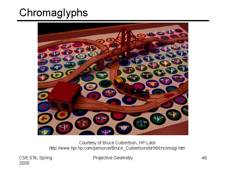 Chromaglyphs Courtesy of Bruce Culbertson, HP Labs http: //www. hpl. hp. com/personal/Bruce_Culbertson/ibr 98/chromagl. htm