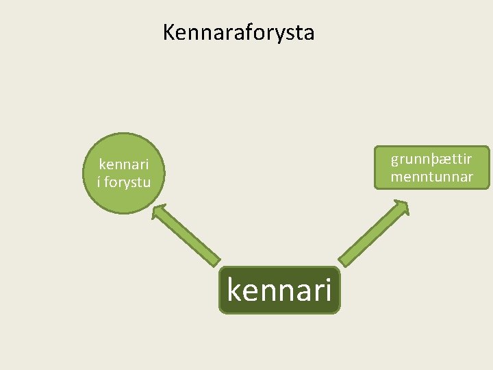 Kennaraforysta grunnþættir menntunnar kennari í forystu kennari 