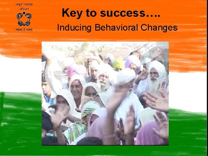 Key to success…. Inducing Behavioral Changes 