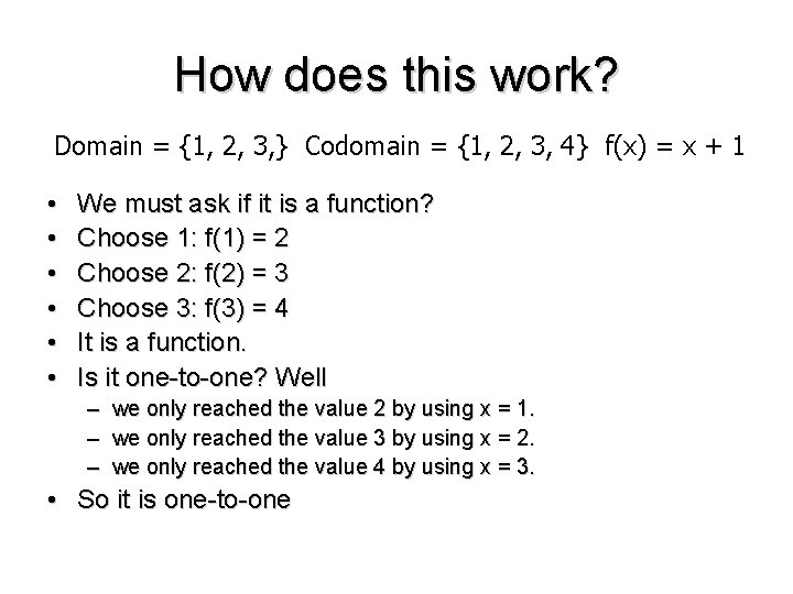 How does this work? Domain = {1, 2, 3, } Codomain = {1, 2,