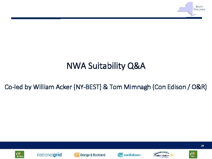 NWA Suitability Q&A Co-led by William Acker (NY-BEST) & Tom Mimnagh (Con Edison /