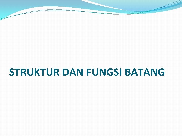 STRUKTUR DAN FUNGSI BATANG 