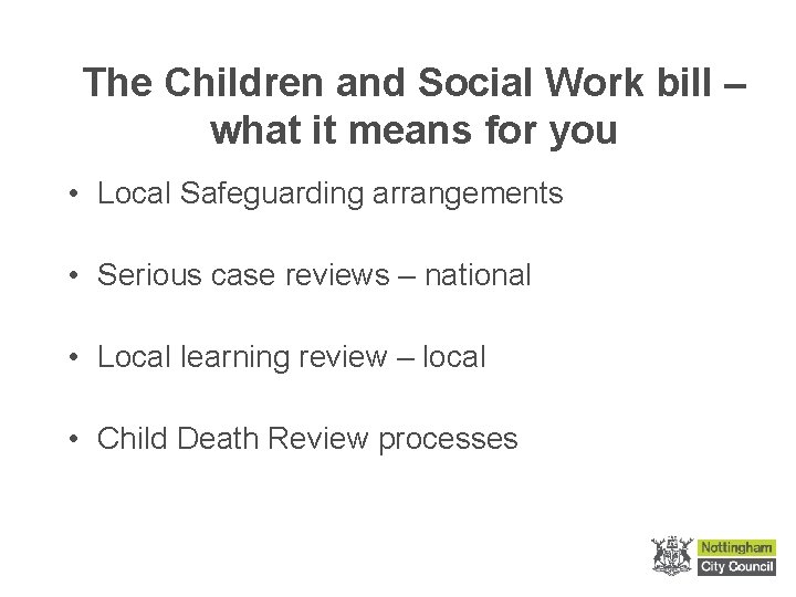 The Children and Social Work bill – what it means for you • Local