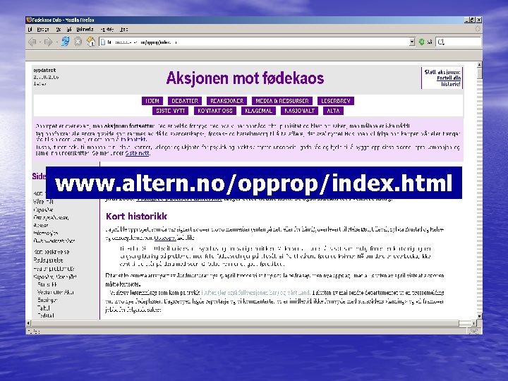 www. altern. no/opprop/index. html 