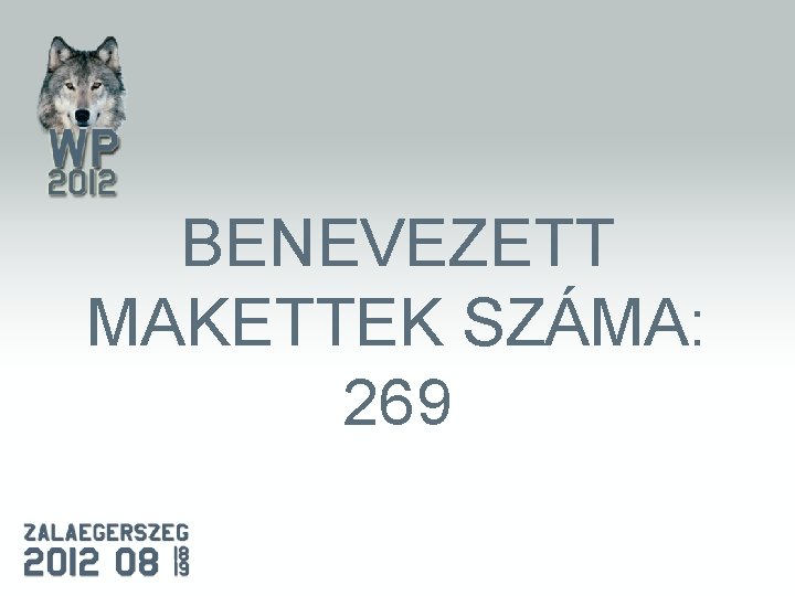 BENEVEZETT MAKETTEK SZÁMA: 269 