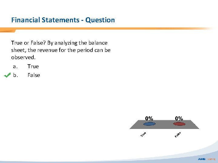 Financial Statements - Question True or False? By analyzing the balance sheet, the revenue