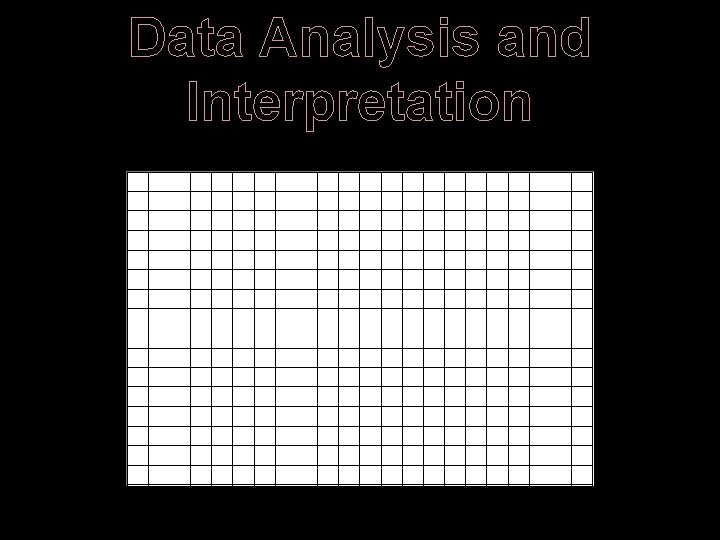 Data Analysis and Interpretation 