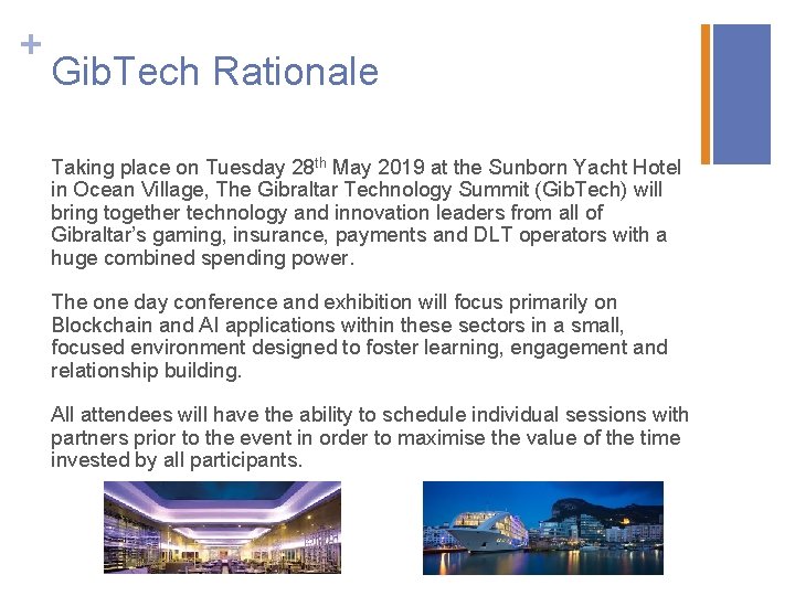 + Gib. Tech Rationale Taking place on Tuesday 28 th May 2019 at the