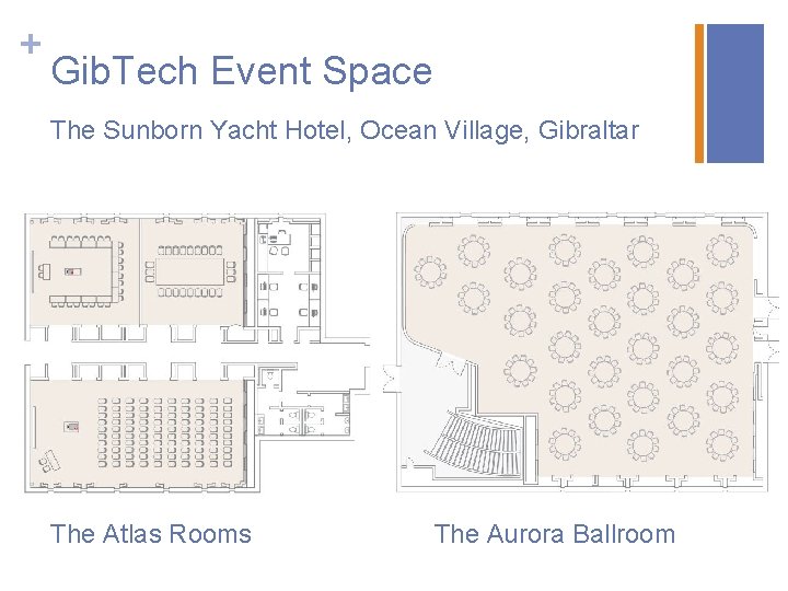 + Gib. Tech Event Space The Sunborn Yacht Hotel, Ocean Village, Gibraltar The Atlas