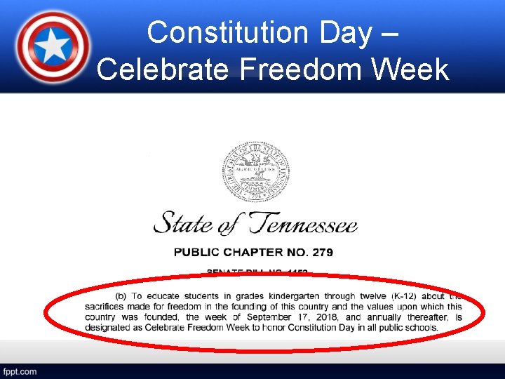 Constitution Day – Celebrate Freedom Week • 