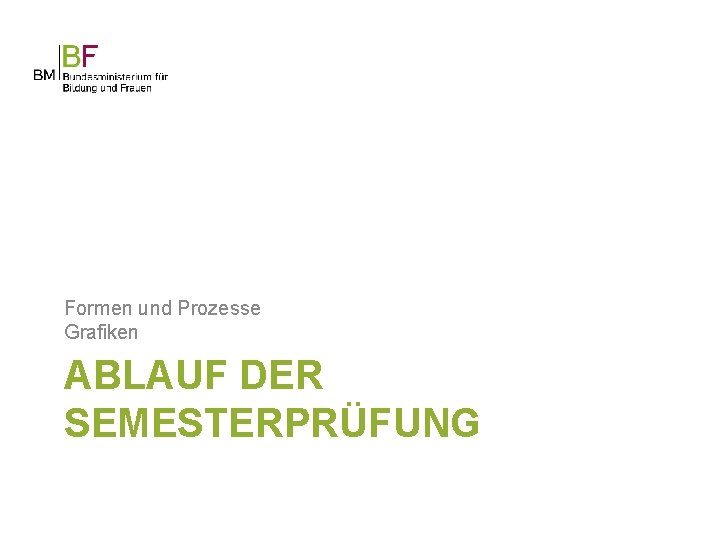 Formen und Prozesse Grafiken ABLAUF DER SEMESTERPRÜFUNG 