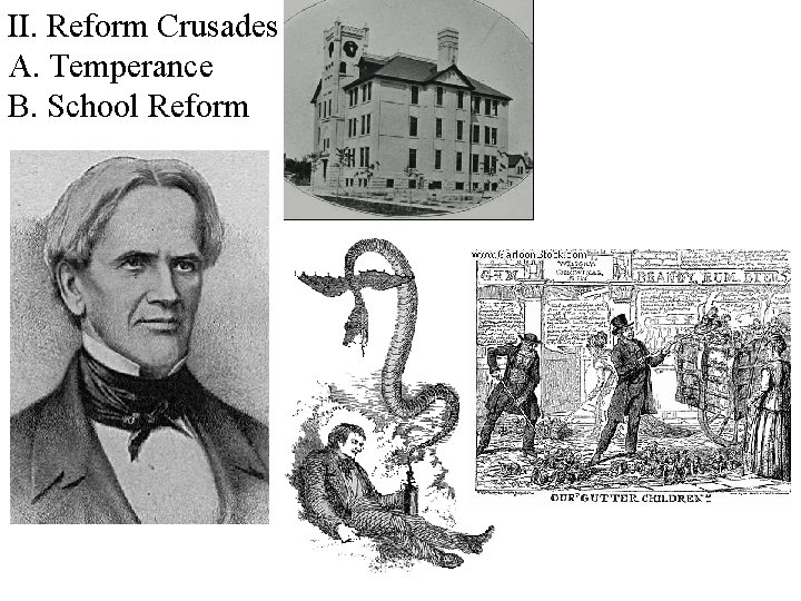 II. Reform Crusades A. Temperance B. School Reform 