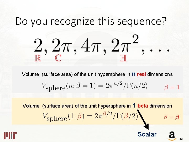 Do you recognize this sequence? Volume (surface area) of the unit hypersphere in n