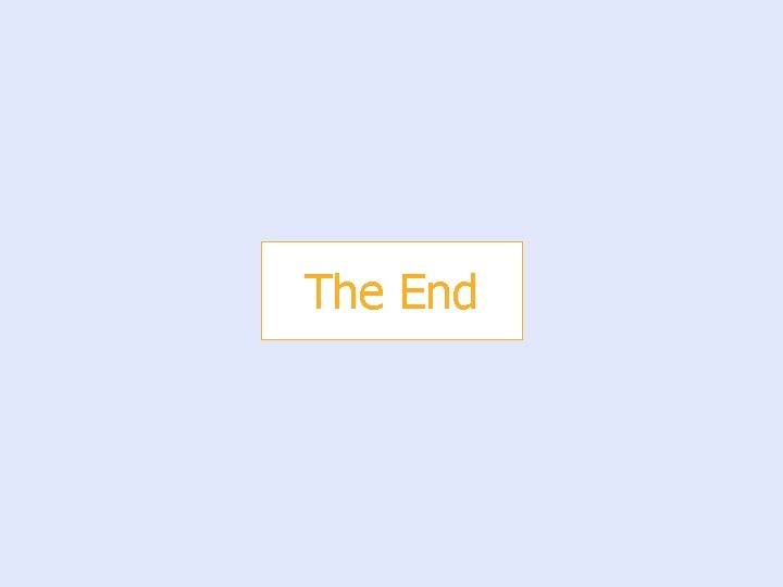The End 