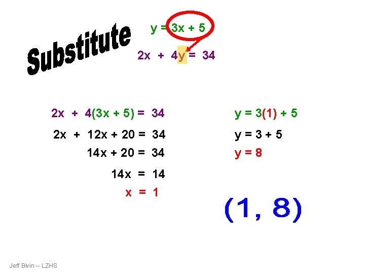 y = 3 x + 5 2 x + 4 y = 34 2