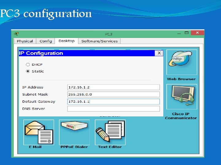 PC 3 configuration PC 3 configuration