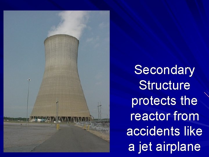 Secondary Structure protects the reactor from accidents like a jet airplane 
