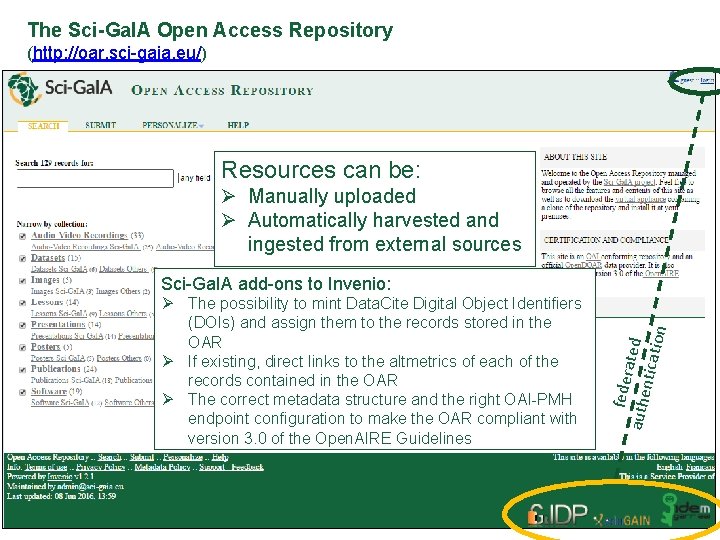 The Sci-Ga. IA Open Access Repository (http: //oar. sci-gaia. eu/) Resources can be: Ø