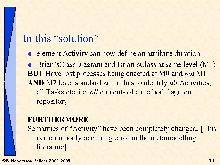In this “solution” element Activity can now define an attribute duration. l Brian’s. Class.