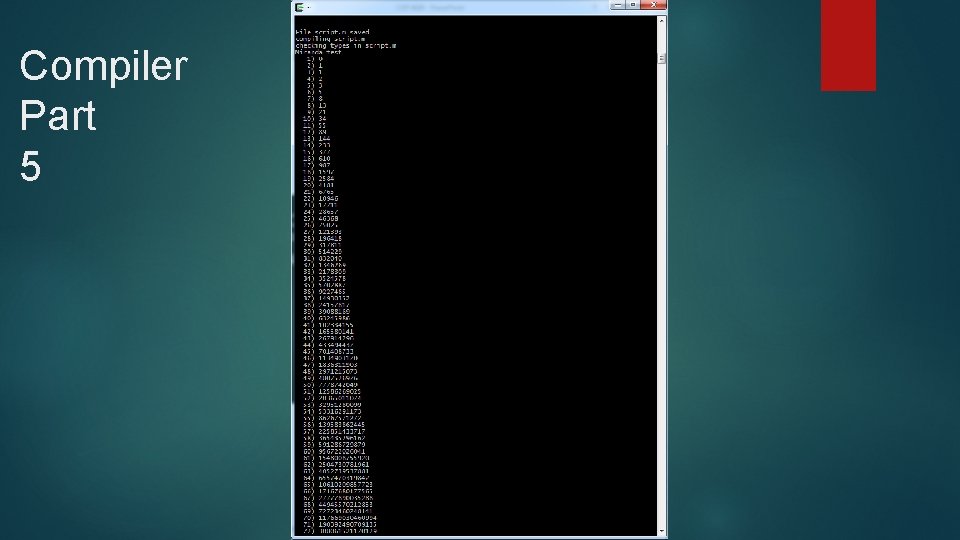 Compiler Part 5 Compiler Part 5